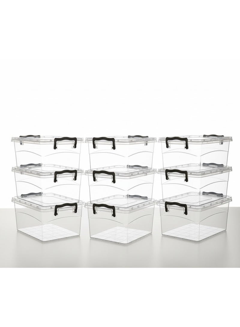 فافيلا طقم علب بلاستيك متعدد الاستخدامات-9 قطعة جودة عالية - سعة1.2 لتر - Image 2